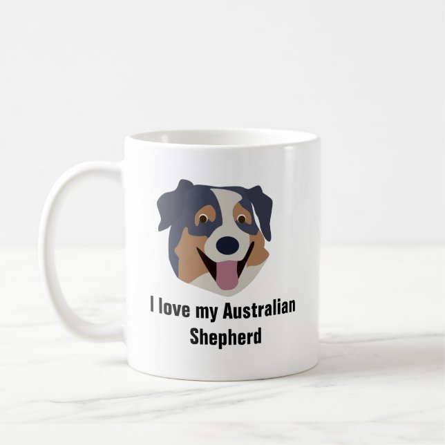 Taza de café australiana del perro de pastor (Izquierda)