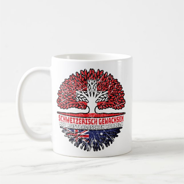 Taza De Café Australiana Schweizer Schweiz Baum (Izquierda)