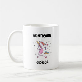 Taza De Café Auticorn de nombre personalizado