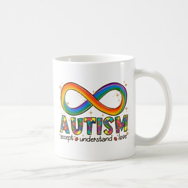 Taza De Café Autism Awareness Accept, Love, Understanding (Derecha)