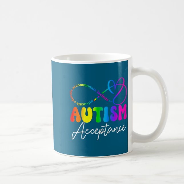 Taza De Café Autism Awareness Acceptance Infinity Symbol Advoca (Derecha)