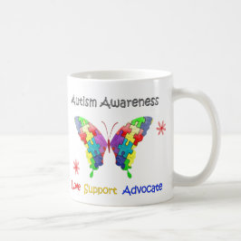 Taza De Café Autism Awareness Butfly