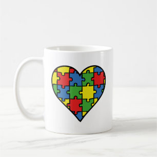 Taza De Café Autism Awareness Heart Coffee Mug
