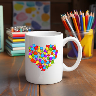Taza De Café Autism Awareness Heart Mug