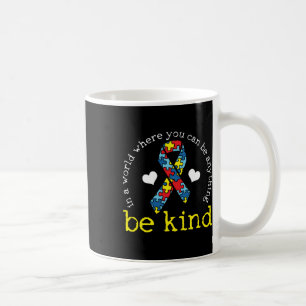 Taza De Café Autism Awareness Kindness Ribbon Heart Long Sleeve