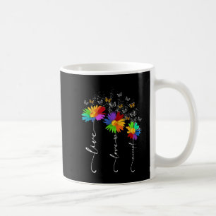 Taza De Café Autism Awareness Shirt Live Love Acepta Autismo Fl