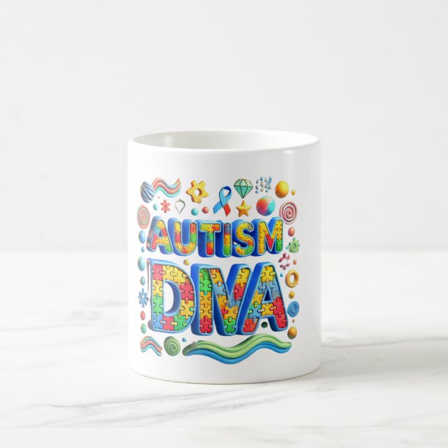Taza De Café Autism Diva Classic Mug, 11 oz (Centro)