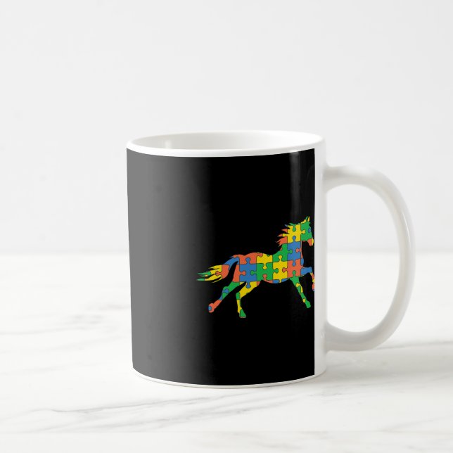 Taza De Café Autism Horse Disabilities Mes de Discapacidades Co (Derecha)
