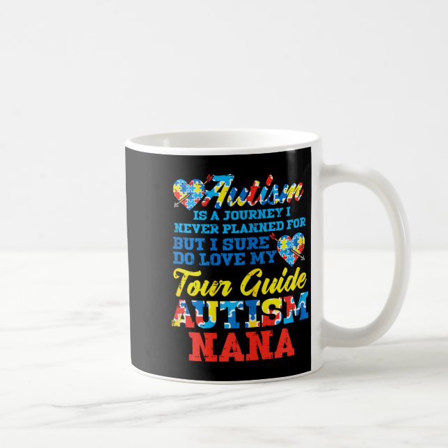 Taza De Café Autism Journey Never Planned Tour Guide Nana Grand (Derecha)