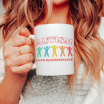 Taza De Café Autism Late Diagnostication Club, Funny NeuroDiver<br><div class="desc">Únete al Autism Late Diagnosis Club con nuestro diseño de inspiración vintage! Adoptar la neurodiversidad y celebrar la singularidad que viene con un diagnóstico de autismo tardío.</div>