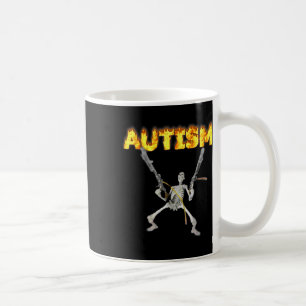 Taza De Café Autism Skeleton Divertido Curiosamente Específico 