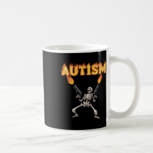 Taza De Café Autism Skeleton Graciosamente Específico Meme De T