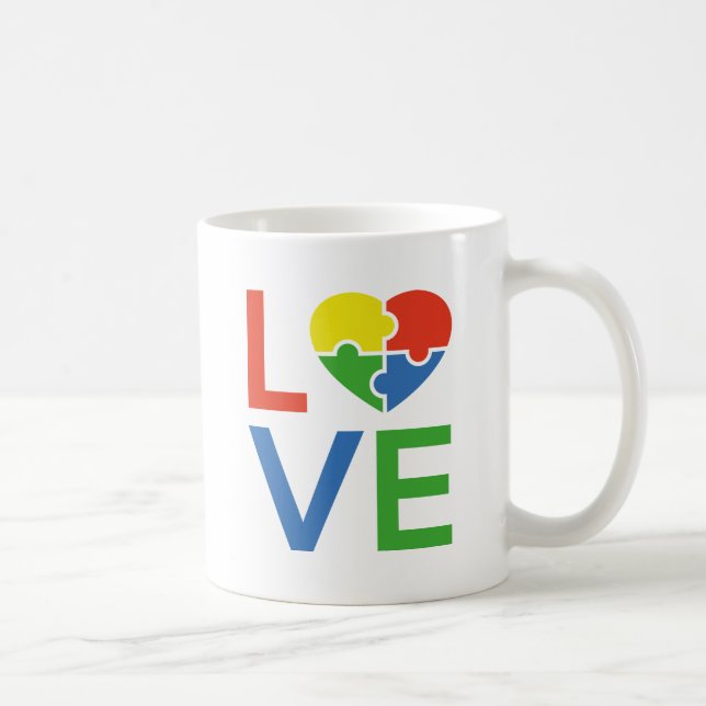 Taza De Café Autismo Amor (Derecha)