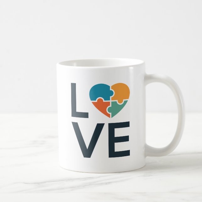 Taza De Café Autismo Amor (Derecha)