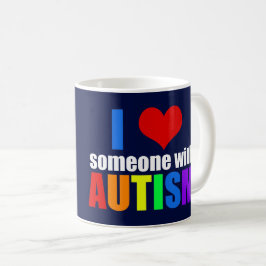 Taza De Café Autismo Amor Familia Arcoiris Apoyo Colorido