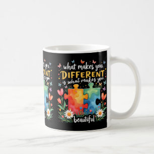 Taza De Café Autismo Autismo Conciencia Diferente Es Hermosa