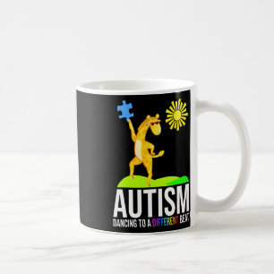 Taza De Café Autismo Bailando A Un Golpe Diferente Conciencia D