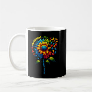 Taza De Café Autismo Conciencia Girasol
