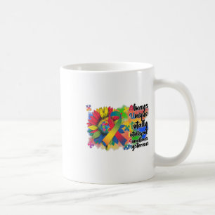 Taza De Café Autismo Conciencia sobre el autismo de los girasol