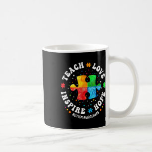 Taza De Café Autismo Concienciación De Maestros Con Enseñanza D
