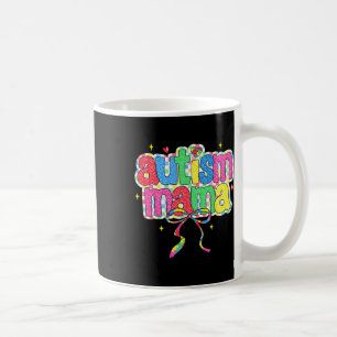 Taza De Café Autismo controlado Mama Coquette Bow Autism Awaren
