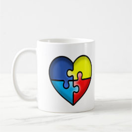 Taza De Café Autismo Corazón de conciencia