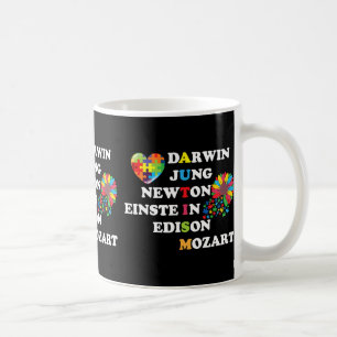 Taza De Café Autismo Darwin Jung Newton Se Presenta En Edison M