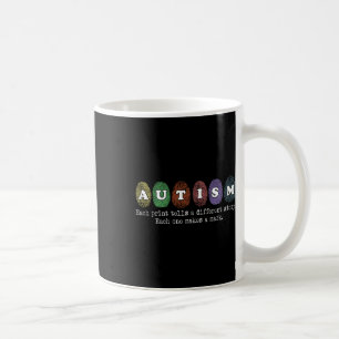 Taza De Café Autismo De Huellas Digitales Cada Impresión Dice U