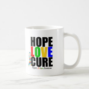 Taza De Café Autismo de la cinta del rompecabezas de la fe del