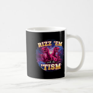 Taza De Café Autismo Divertido Rizz Em Con El Dinosaurio Meme T