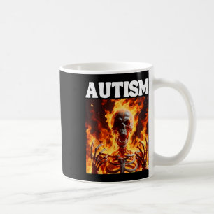 Taza De Café Autismo Gracioso Cringe El Skeleton Duro Meme Flam