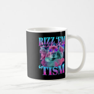Taza De Café Autismo Gracioso Rizz Em Con El Tism Capybyra Meme