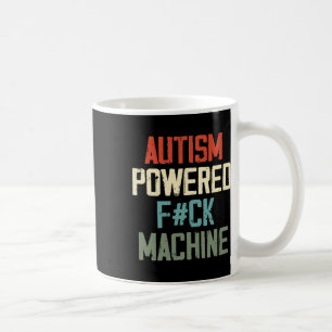 Taza De Café Autismo Impulsado Máquina Retro De Salud Ropa M