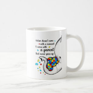 Taza De Café Autismo Mamá Camisa a Mujeres Camisetas de Concien