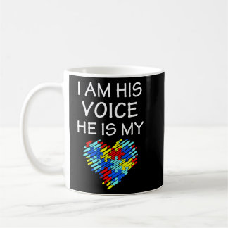Taza De Café Autismo Mamá Camisa Soy su voz Cita Conciencia