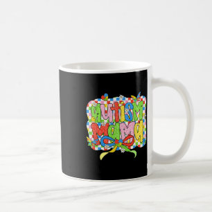 Taza De Café Autismo Mamá Mamá Coquette Bow Autism Awareness Au