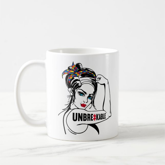 Taza De Café Autismo Mamá Mamá Mamá Mamá Inquebrable Rosie The  (Izquierda)