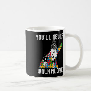 Taza De Café Autismo Mamá, nunca caminarás sola para apoyar las