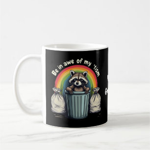 Taza De Café Autismo Mapache Divertido Está En Awe De Mi 'Tismo