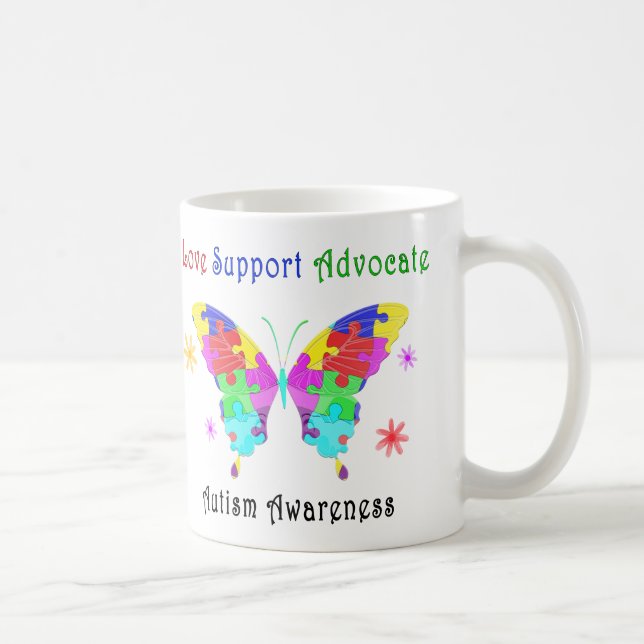 Taza De Café Autismo mariposa (Derecha)