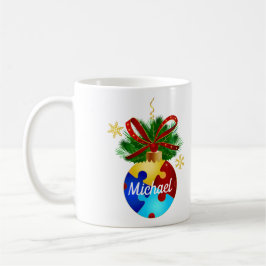 Taza De Café Autismo Navidades Bauble