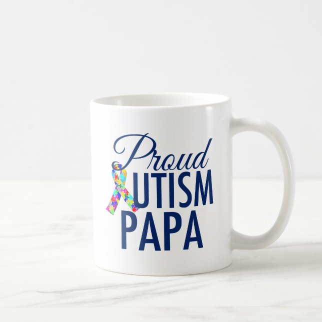 Taza De Café Autismo orgulloso de papá (Derecha)