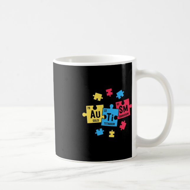 Taza De Café Autismo Para Profesores SPED Elementos Periódicos  (Derecha)