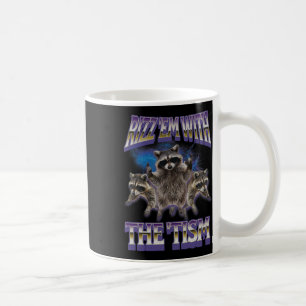 Taza De Café Autismo Rízzelos Con El Mapache Del Meme Del Tismo