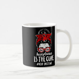 Taza De Café Autismo - Rojo en cambio - Aceptación, no concienc