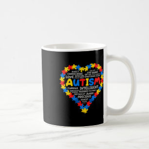 Taza De Café Autismo Sensibilización Autismo Autismo Corazón Au