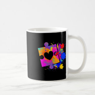 Taza De Café Autismo Sensibilización Tejido Rompecabezas Pieza