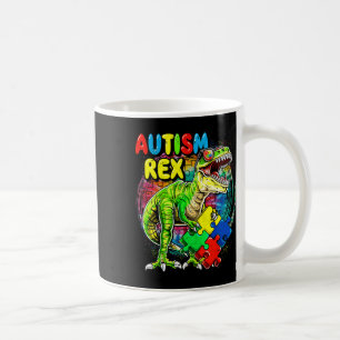 Taza De Café Autismo T-rex Dinosautismo Autismo Día de Concienc