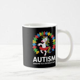 Taza De Café Autismo Unicornio Bailando Diferentes Golpean Conc