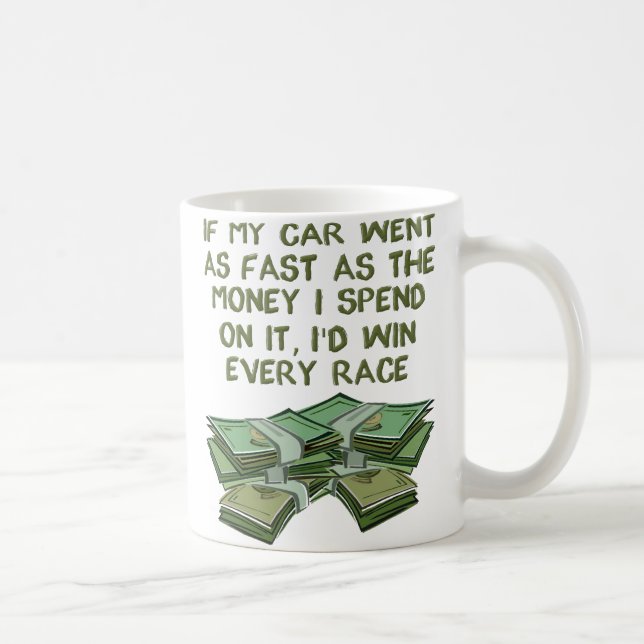 Taza De Café Auto Car Carreras Funny Mug (Derecha)